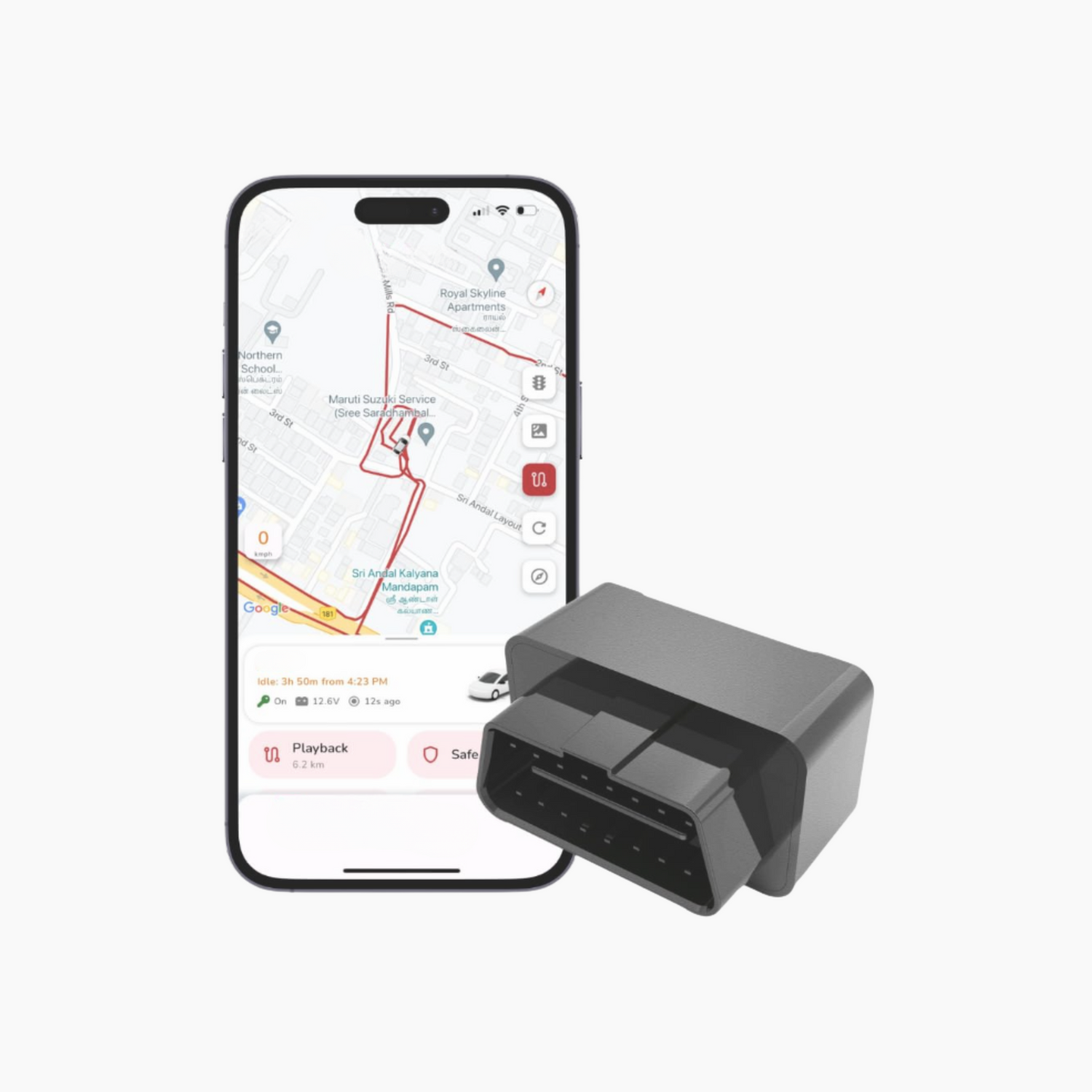 NINZZA NZ OBD GPS Tracker | 1-Year SIM | Real-Time Tracking - Ninzza IOT
