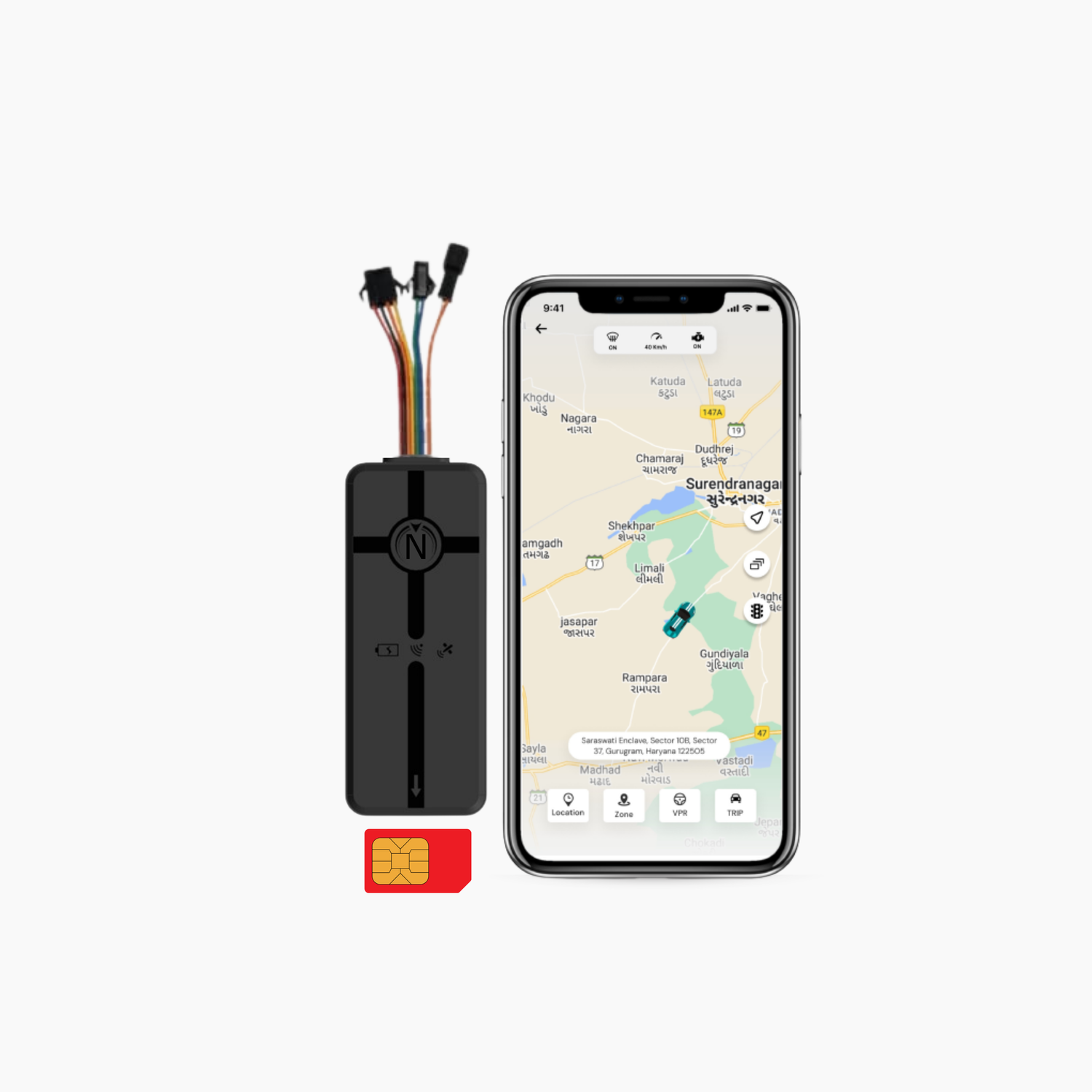 NINZZA NZ09-AC GPS Tracker | 1-Year SIM | Wired for Car, Bike, Truck, Bus - Ninzza IOT