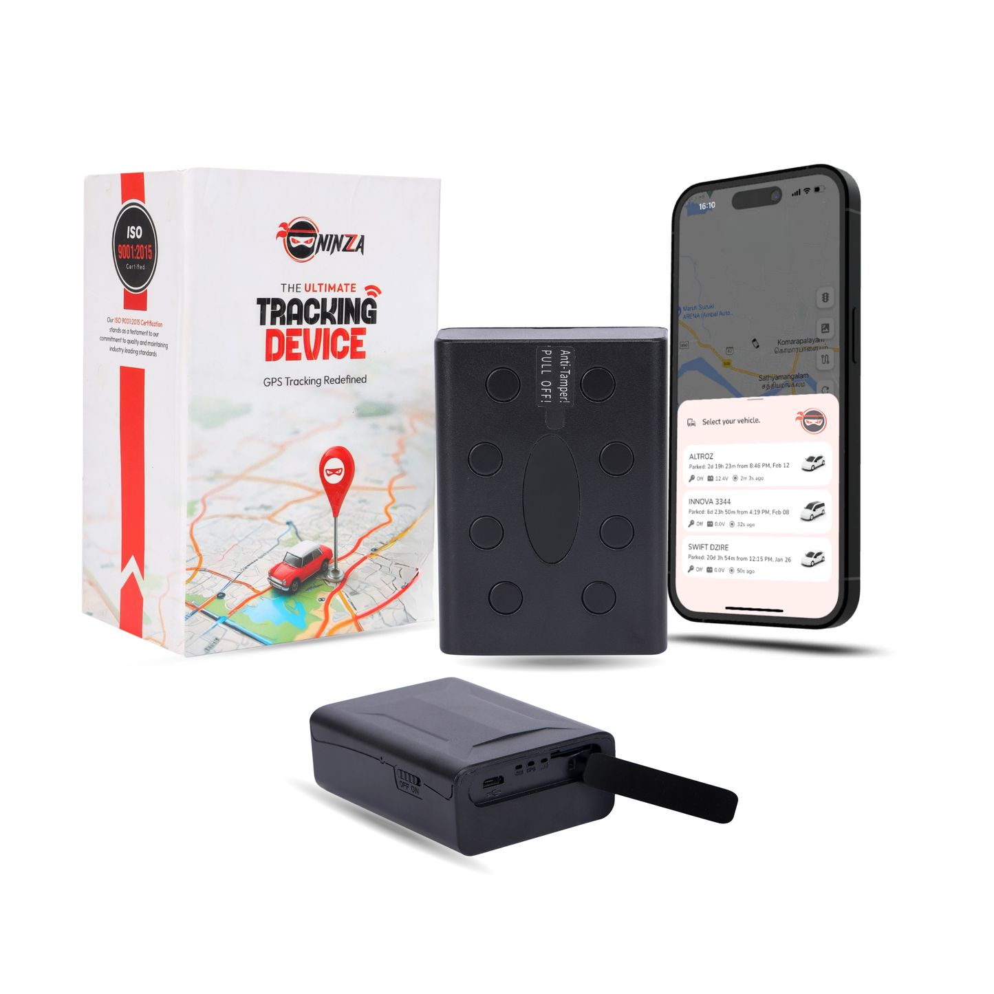 NINZZA NZ PRO Wireless GPS Tracker, Magnetic Mount & Cloud Storage